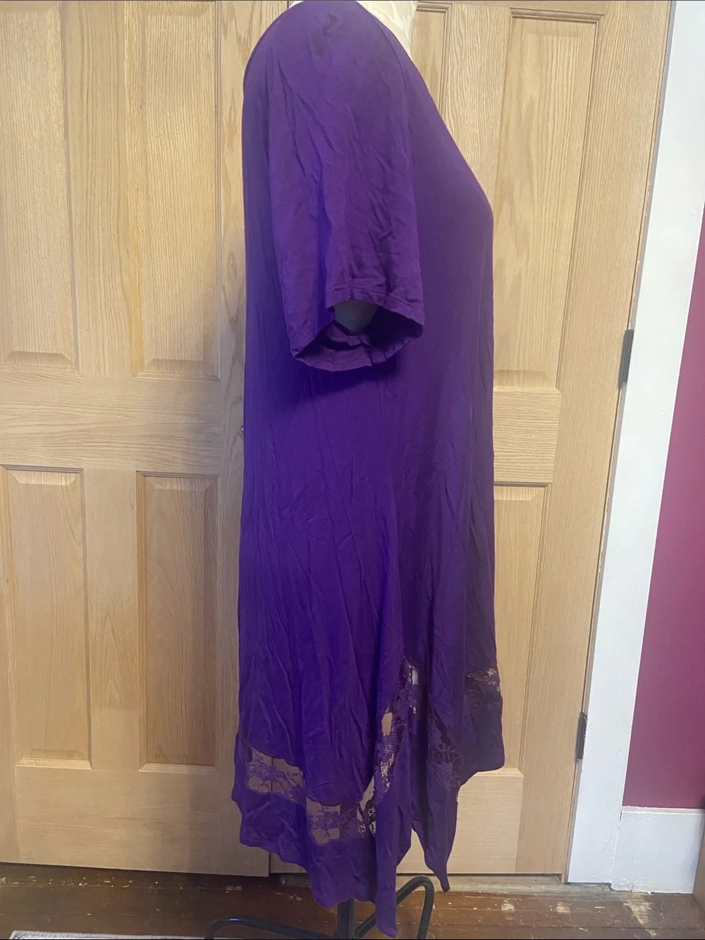 Lane Bryant Deep Purple Short Sleeve Tunic
